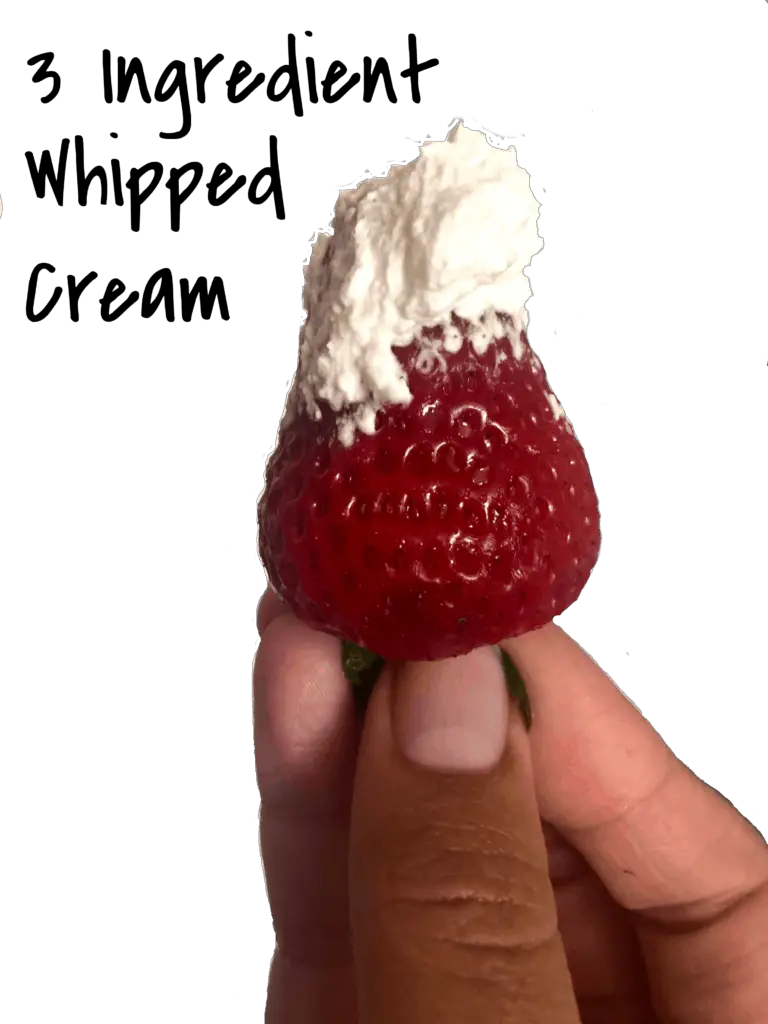 3 ingredient whipped cream pin image