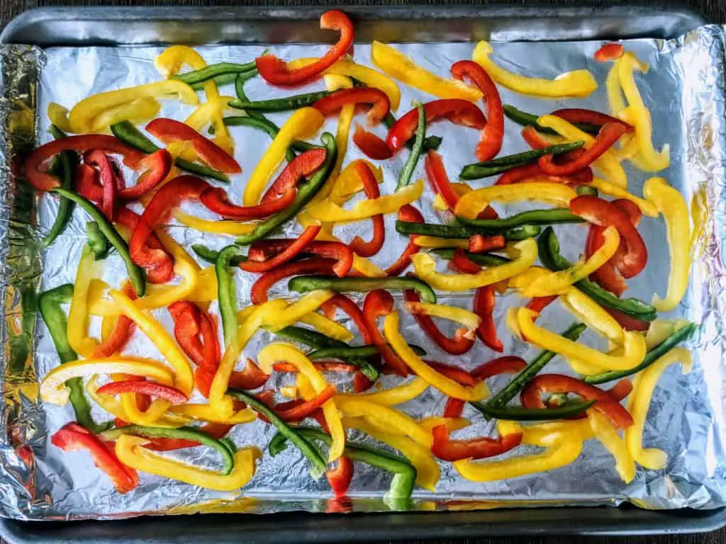 sheet pan chicken fajitas