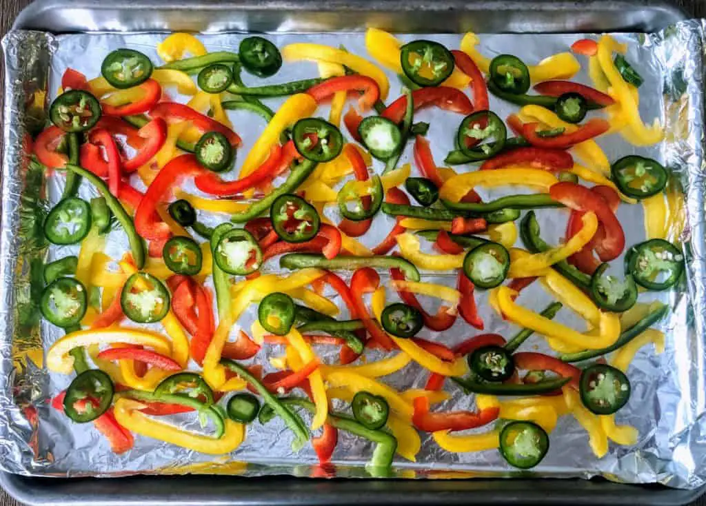 sheet pan chicken fajitas