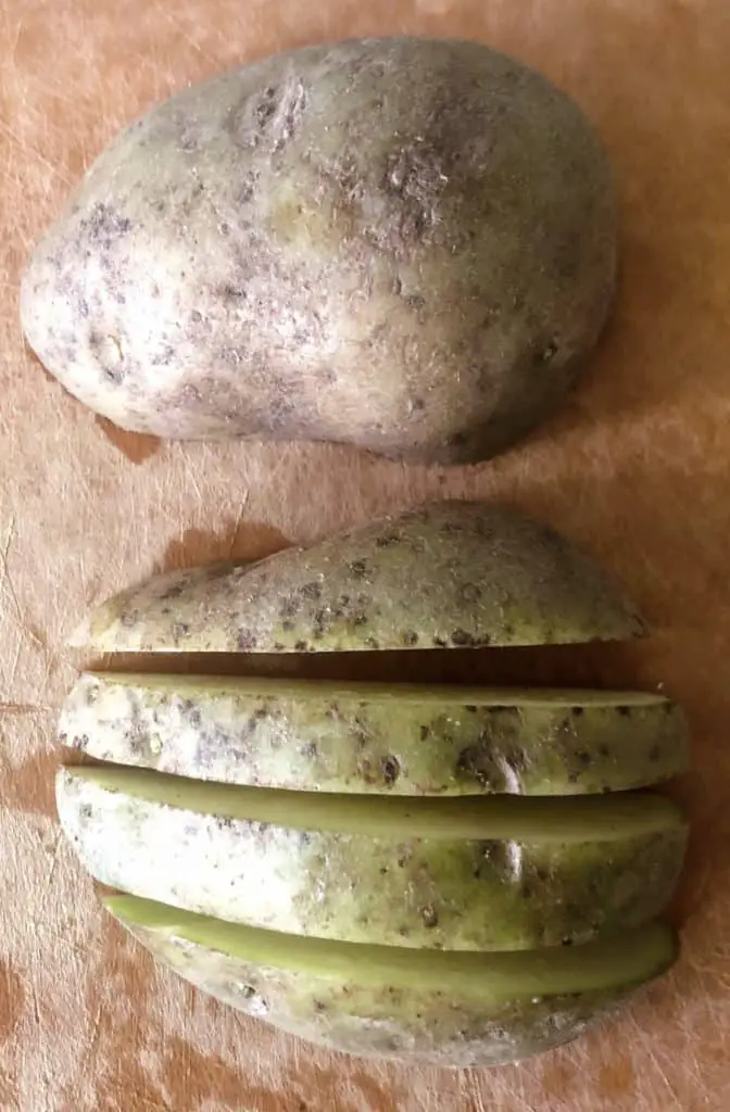 crispy skillet potatoes - chop potato