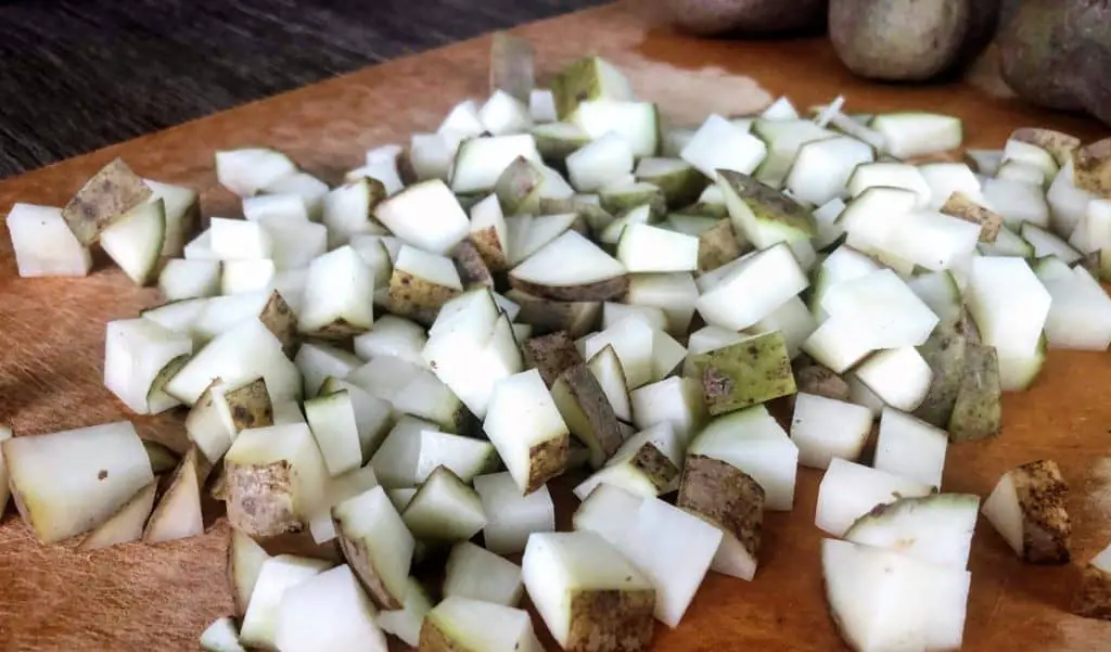 crispy skillet potato - diced potato