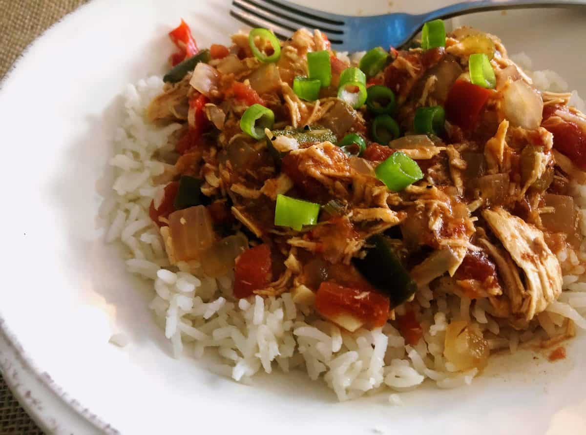 Crockpot Cajun Chicken (Over Rice) - Chelsea's Messy Apron