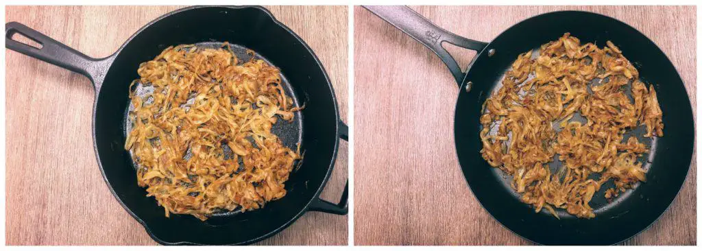 caramelized onions cast iron or carbon steel