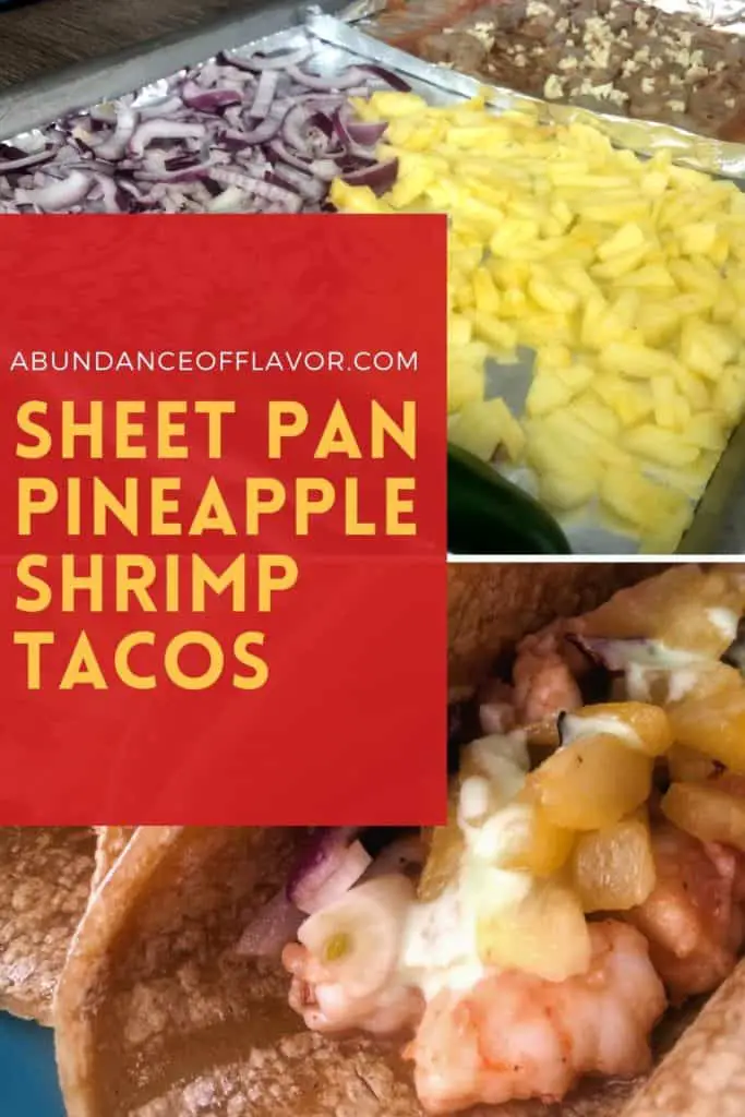 sheet pan pineapple shrimp tacos