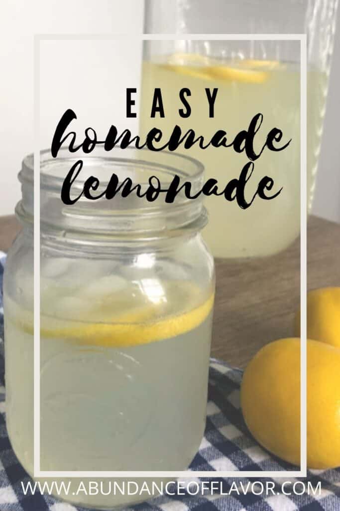 pin easy homemade lemonade