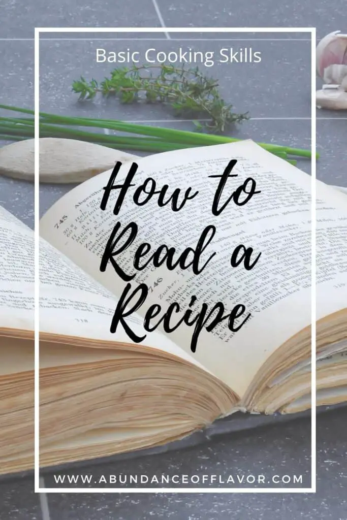 how to read a recipe pin