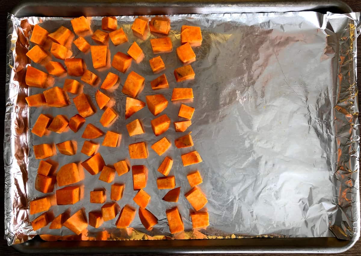 diced sweet potatoes