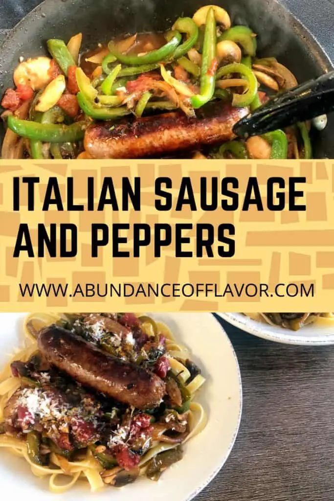 italian sausage and peppers pin