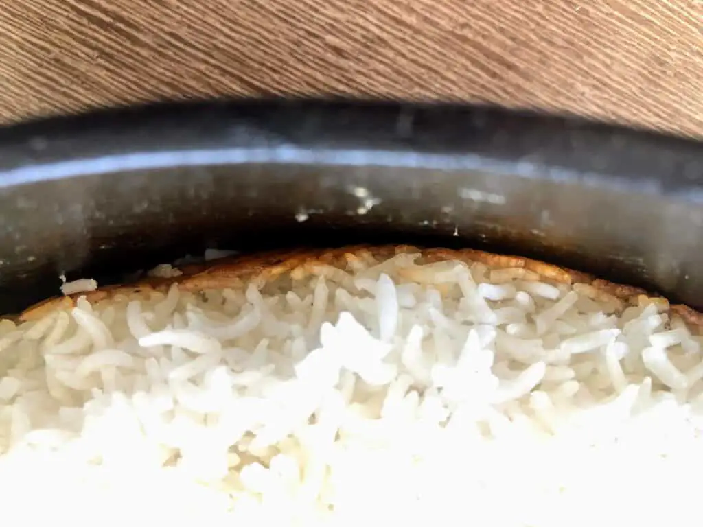 persian rice tahdig edge