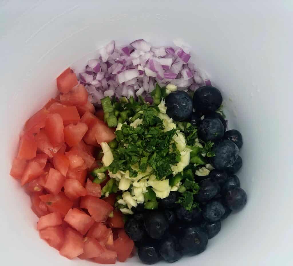 blueberry salsa chopped