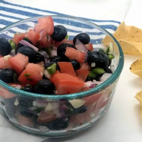 blueberry salsa and chips