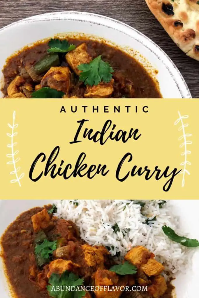 authentic indian chicken curry pin