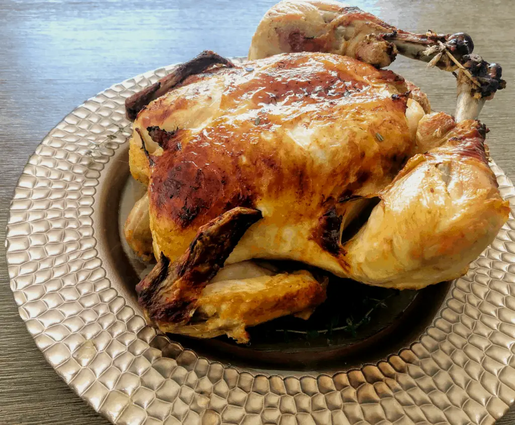 simple whole roasted chicken