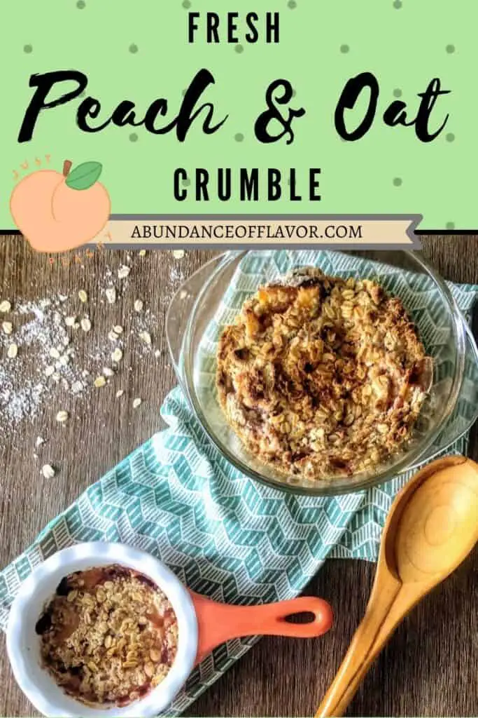 peach and oat crumble pin