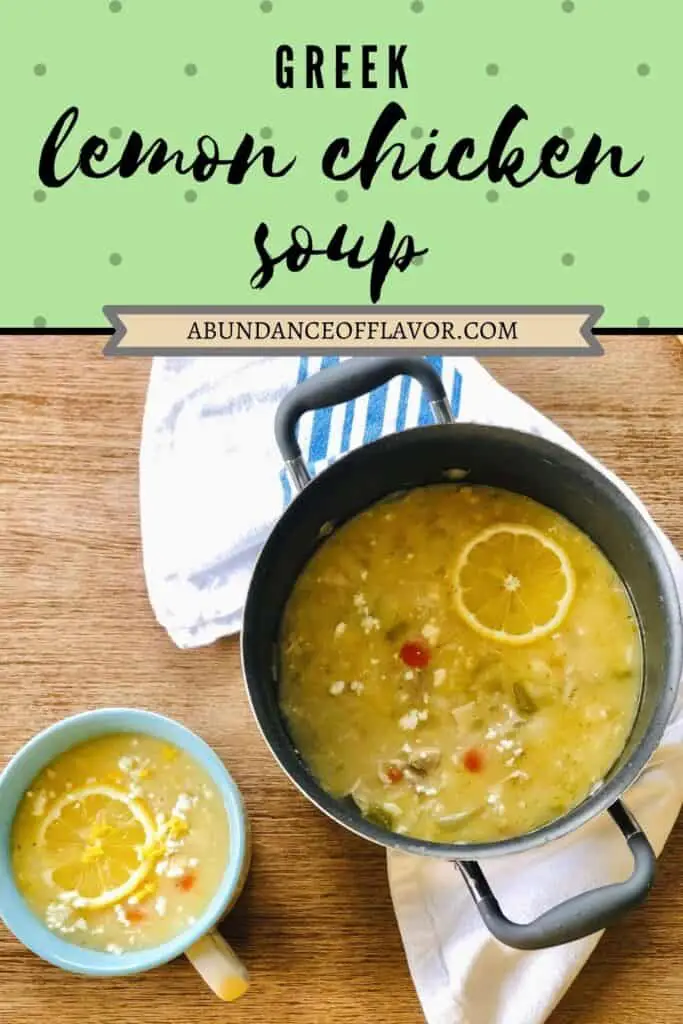 greek lemon chicken soup pin