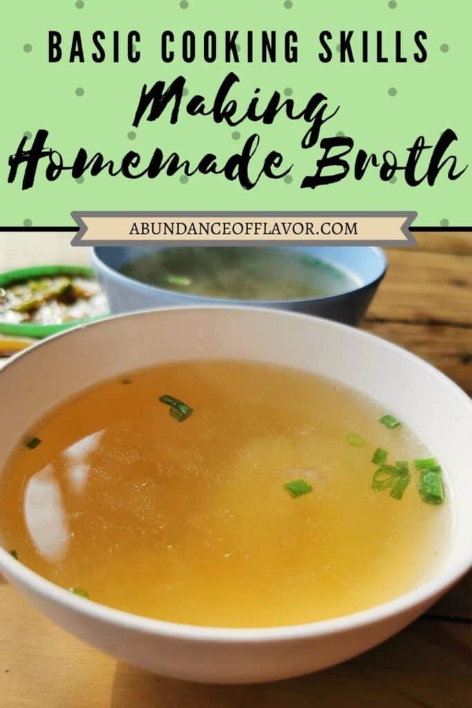 making homemade broth pin