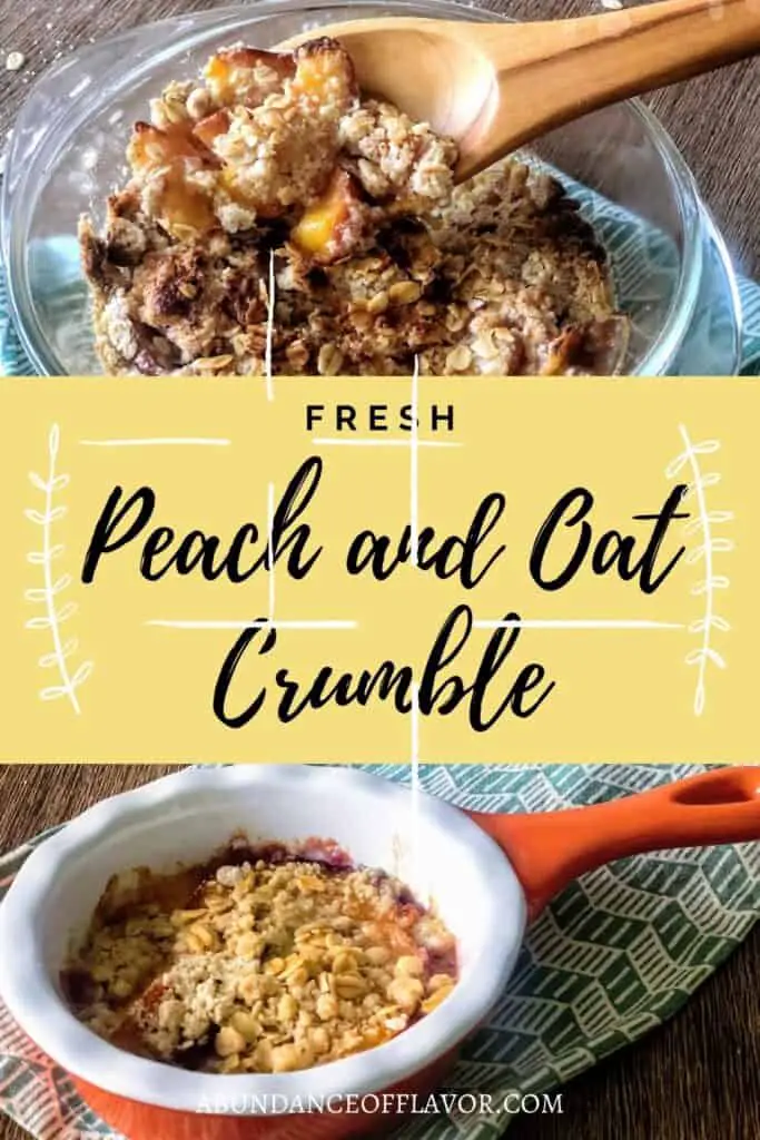 peach and oat crumble pin