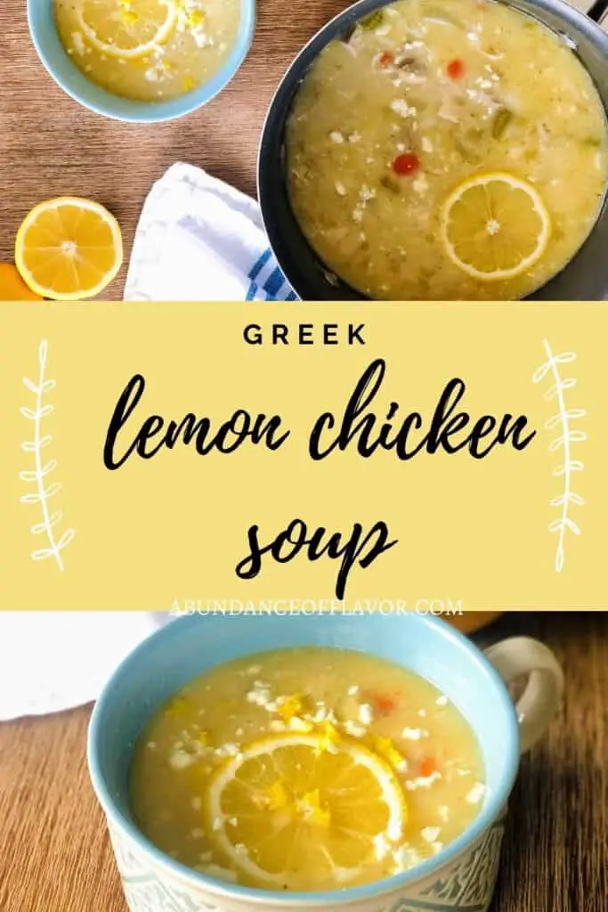 greek lemon chicken soup pin