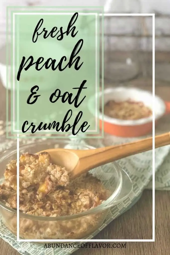 peach and oat crumble pin