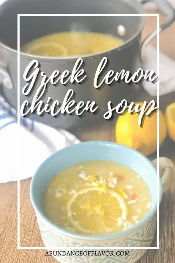 greek lemon chicken soup pin