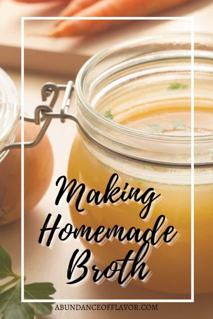 making homemade broth pin