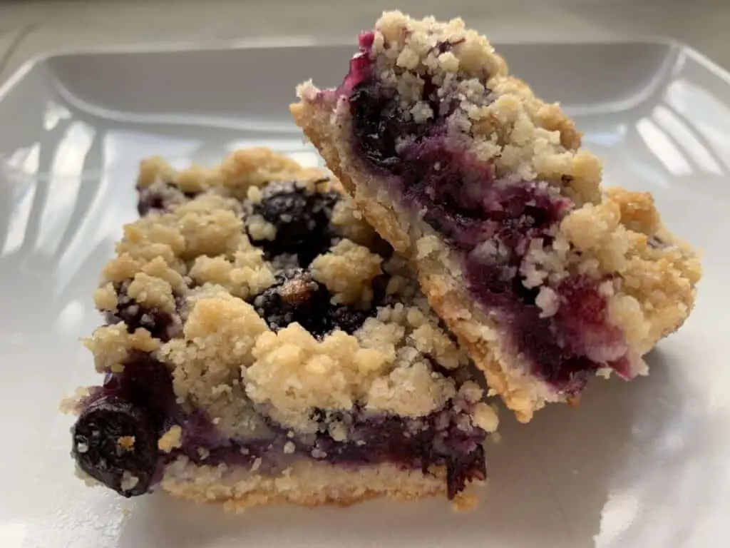 2 blueberry crumble bars
