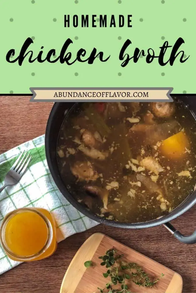 healthy homemade chicken broth pin