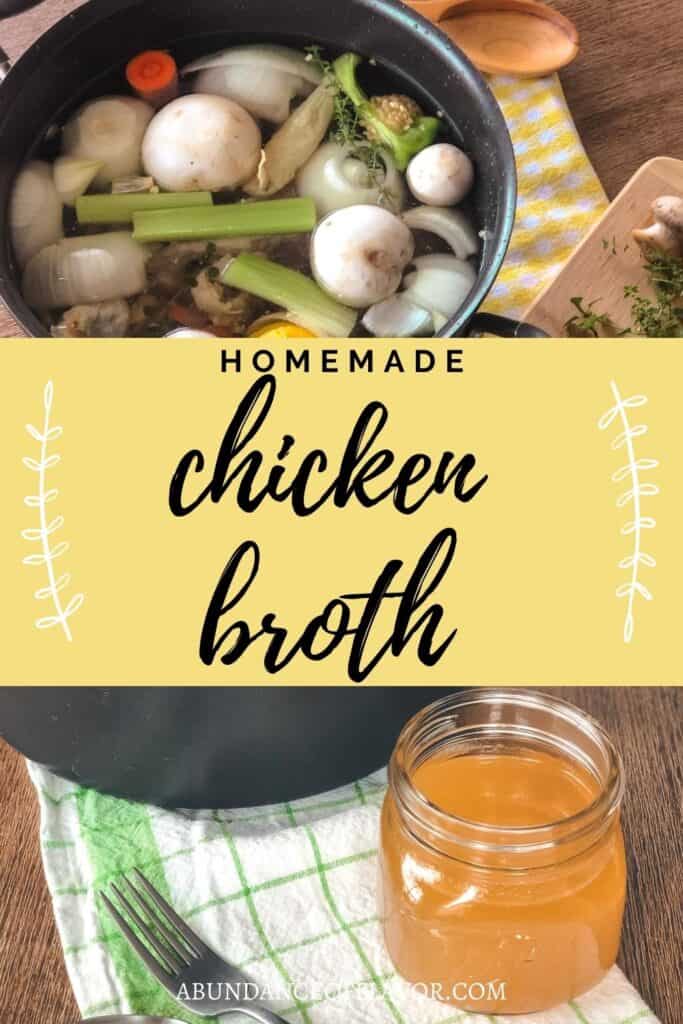 healthy homemade chicken broth pin