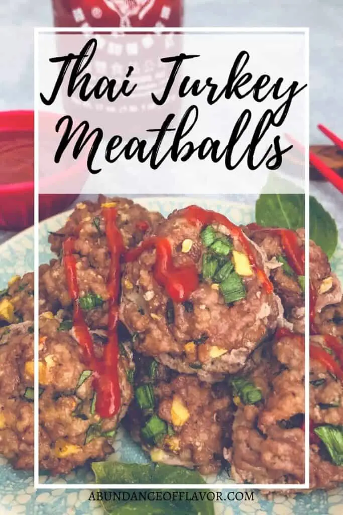 thai turkey meatballs with a sweet chili sauce