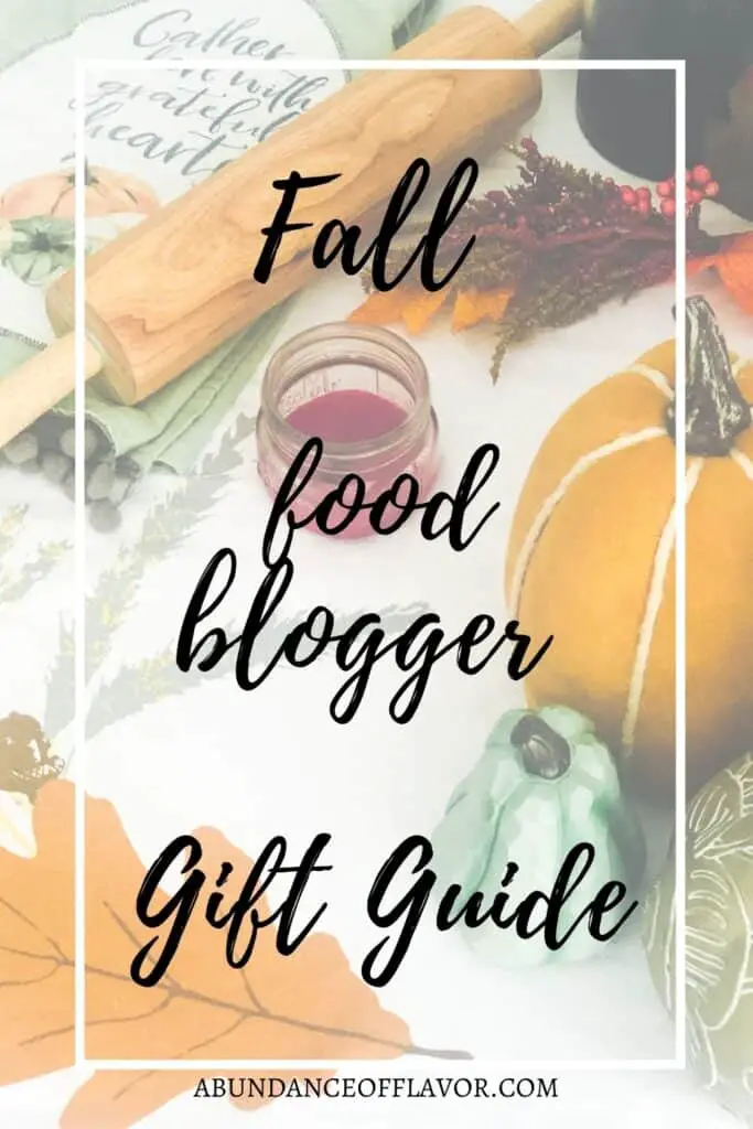 fall food blogger gift guide pin
