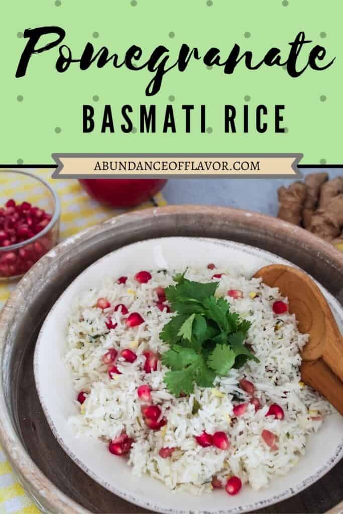 pomegranate basmati rice pin