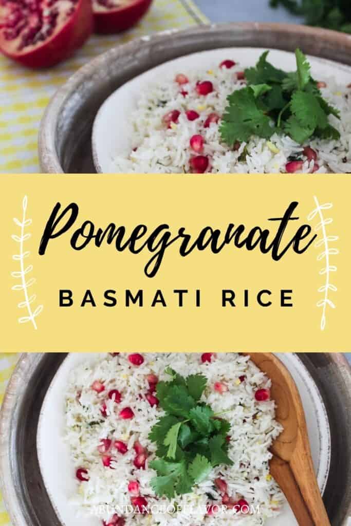 pomegranate basmati rice pin