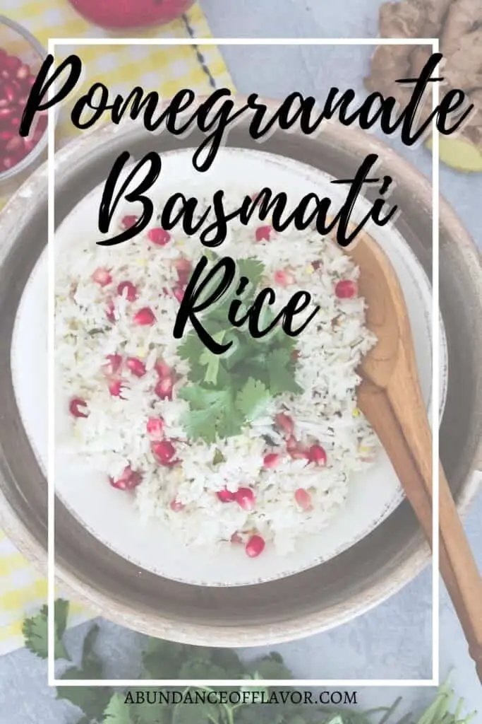 pomegranate basmati rice pin