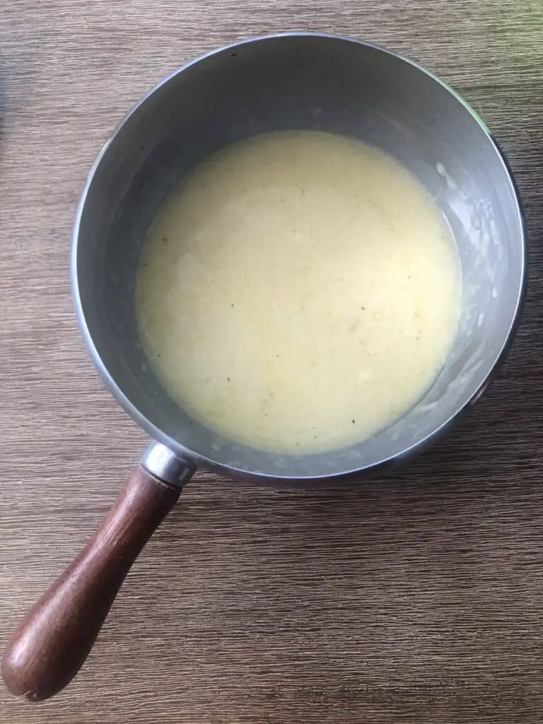 Cheese fondue step by step 
