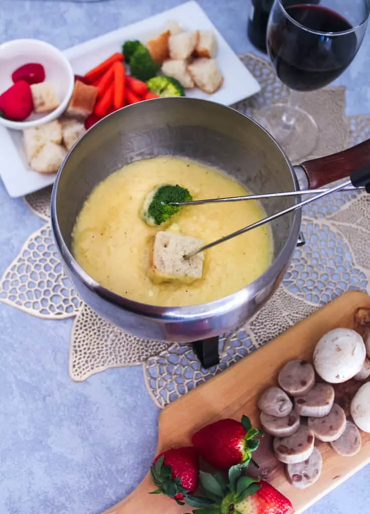 Easy Cheese Fondue for Two (the Best At Home Date Night!)