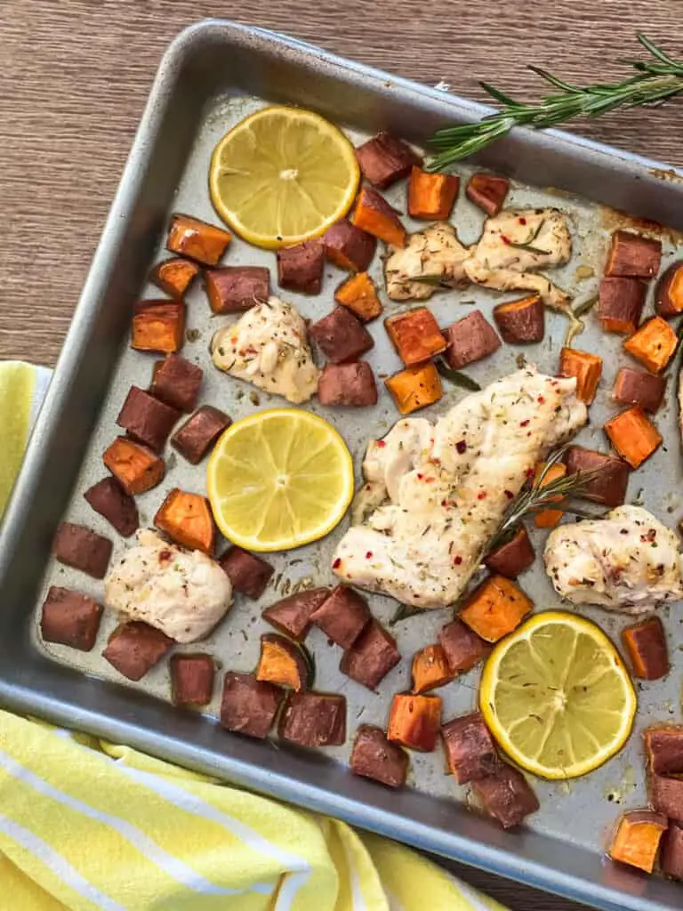 sheet pan lemon chicken