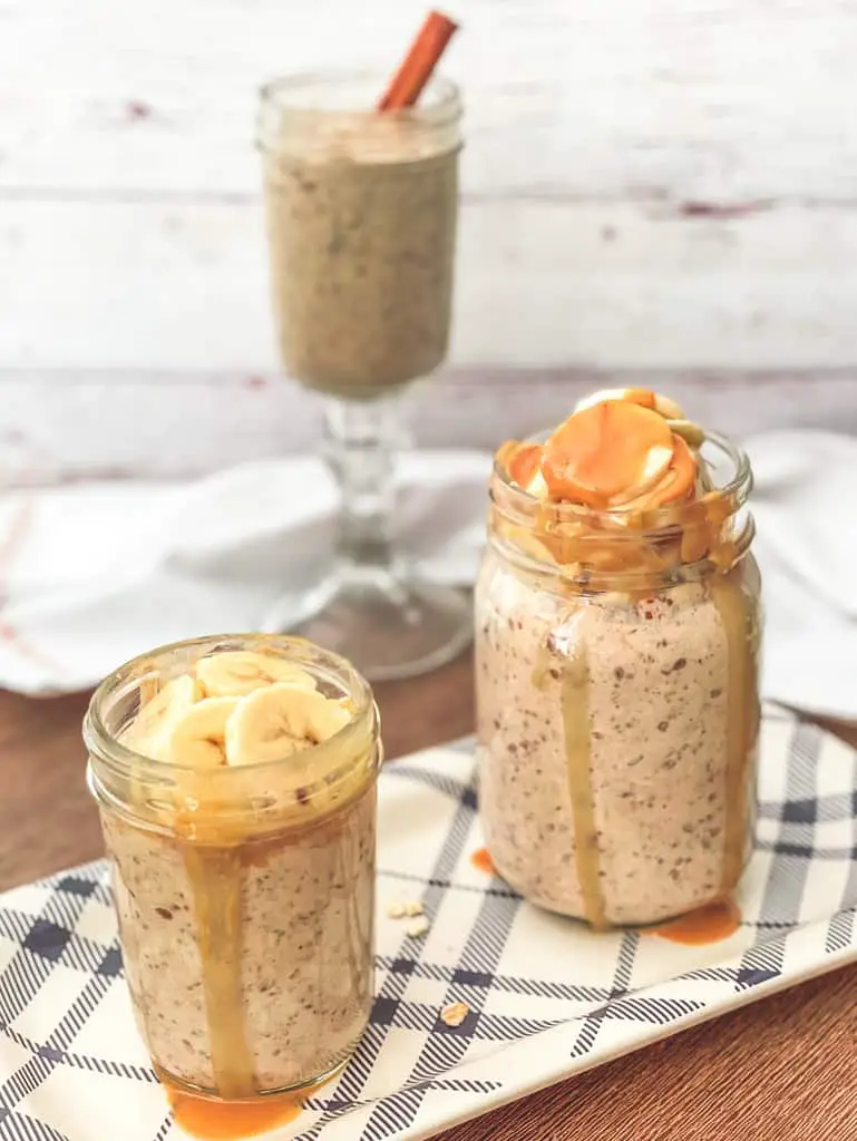 Creamy Peanut Butter Banana Overnight Oats - Abundance of Flavor