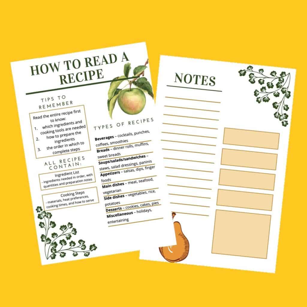 basic cooking skills worksheets series wrap up abundance of flavor