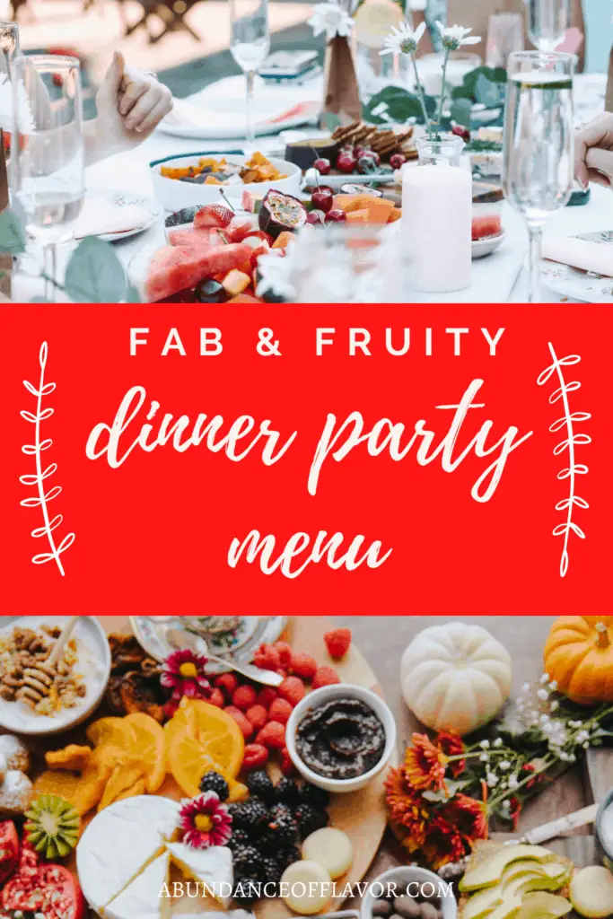 fruity dinner party menu