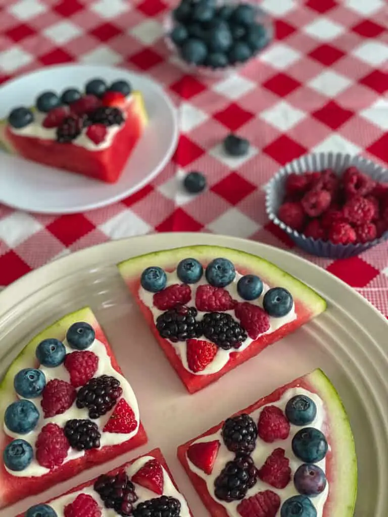 Watermelon pizza 