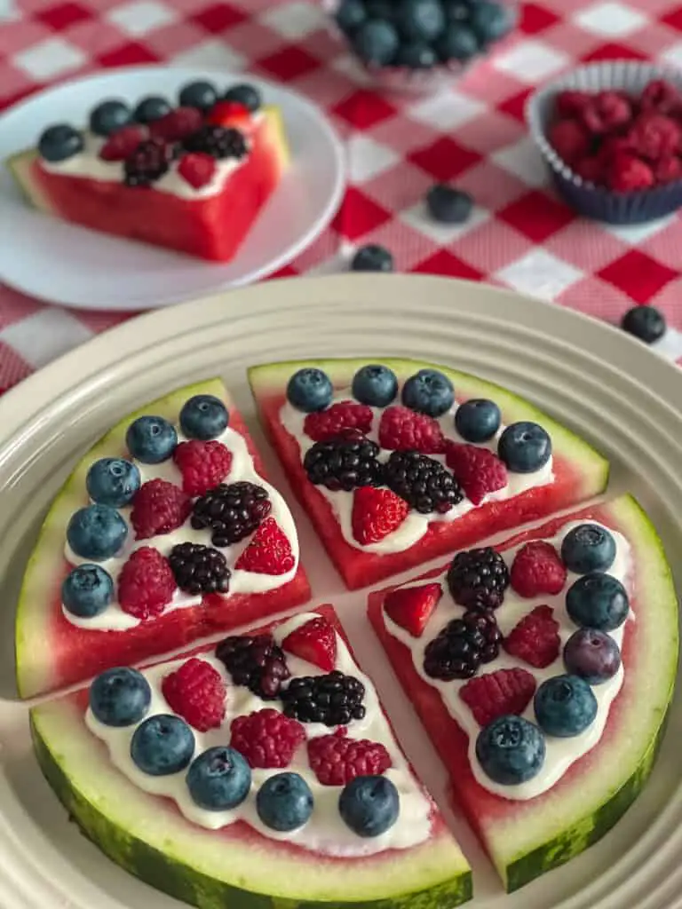 Watermelon pizza 