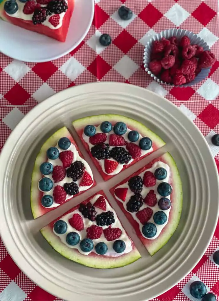 Watermelon pizza 