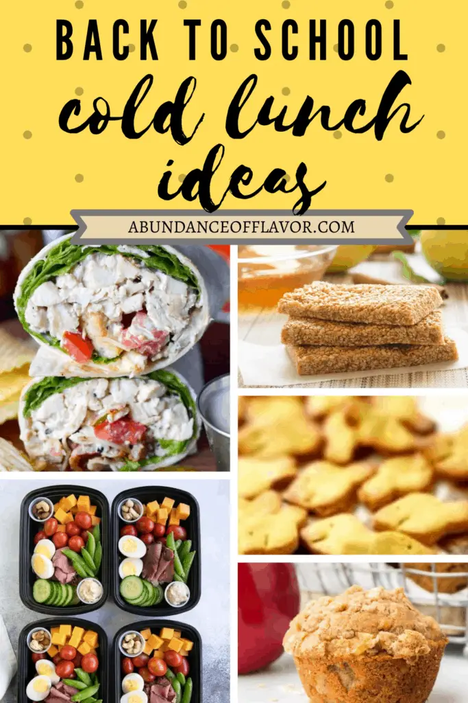 cold lunch ideas pin