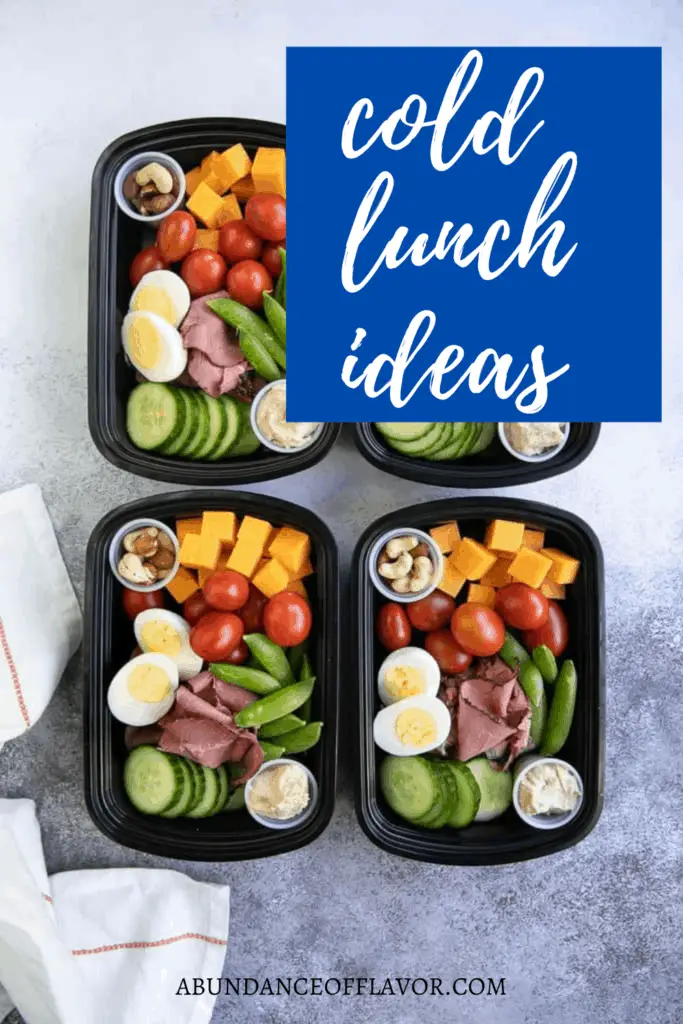 cold lunch ideas pin