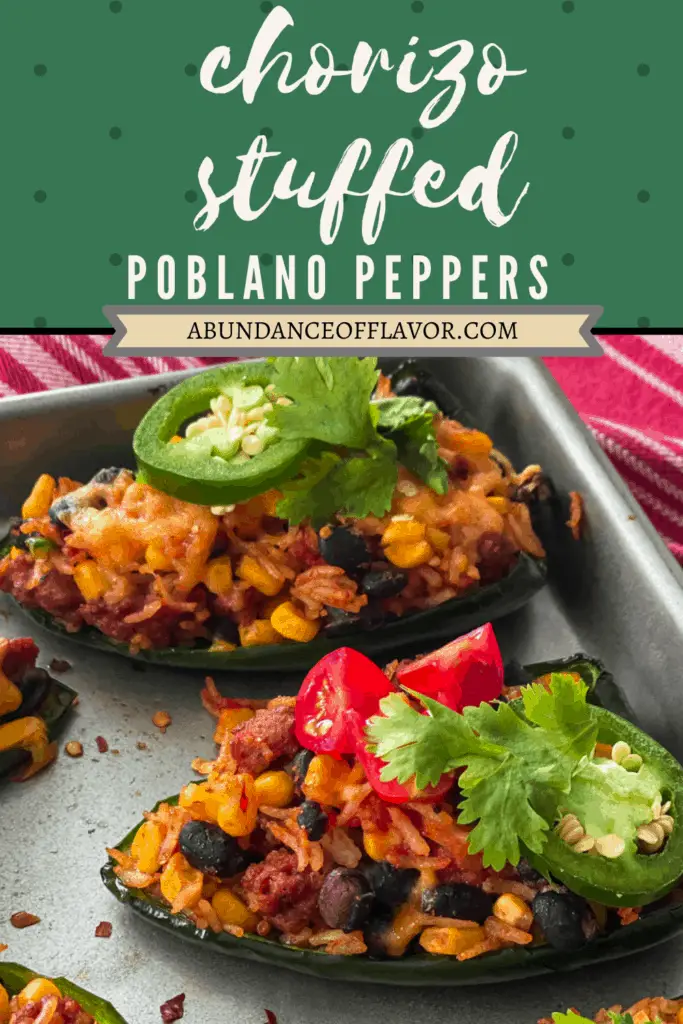 stuffed poblano peppers pin