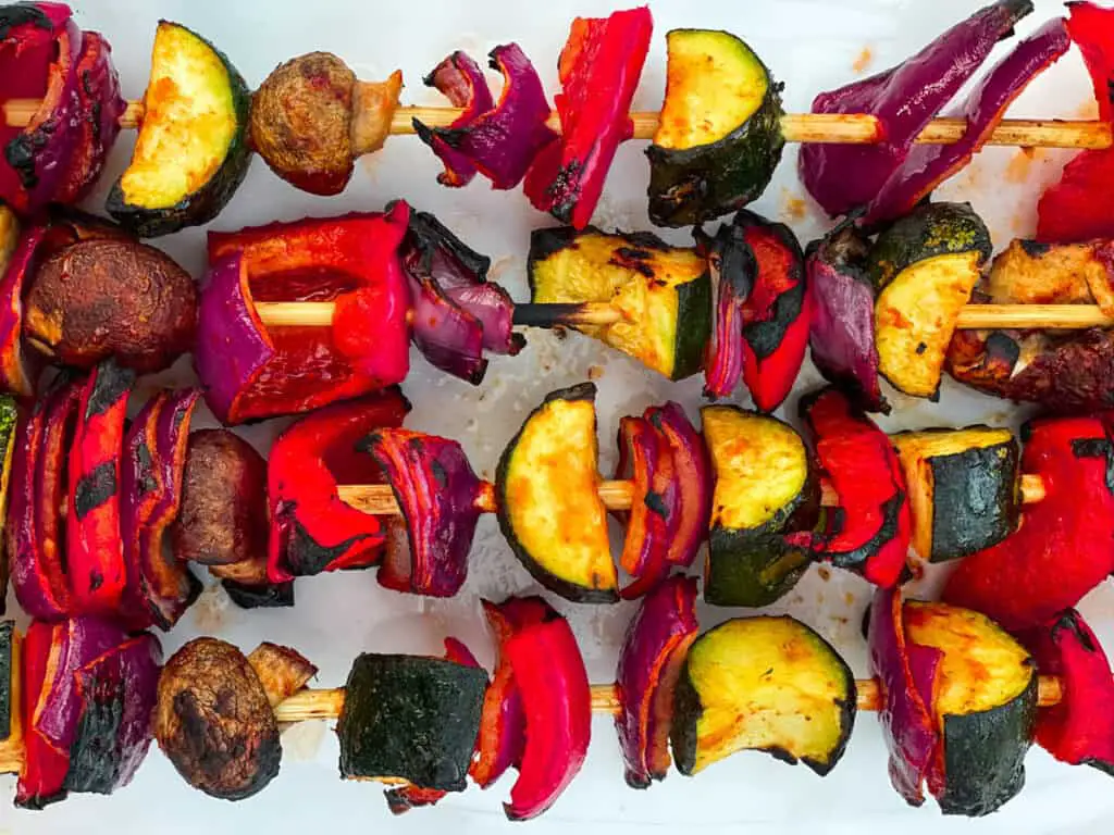 sriracha grilled veggie kabobs