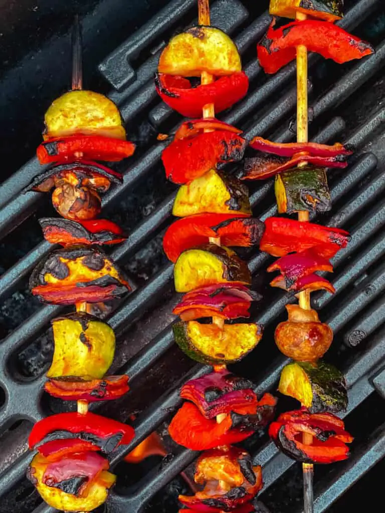 sriracha grilled veggie kabobs