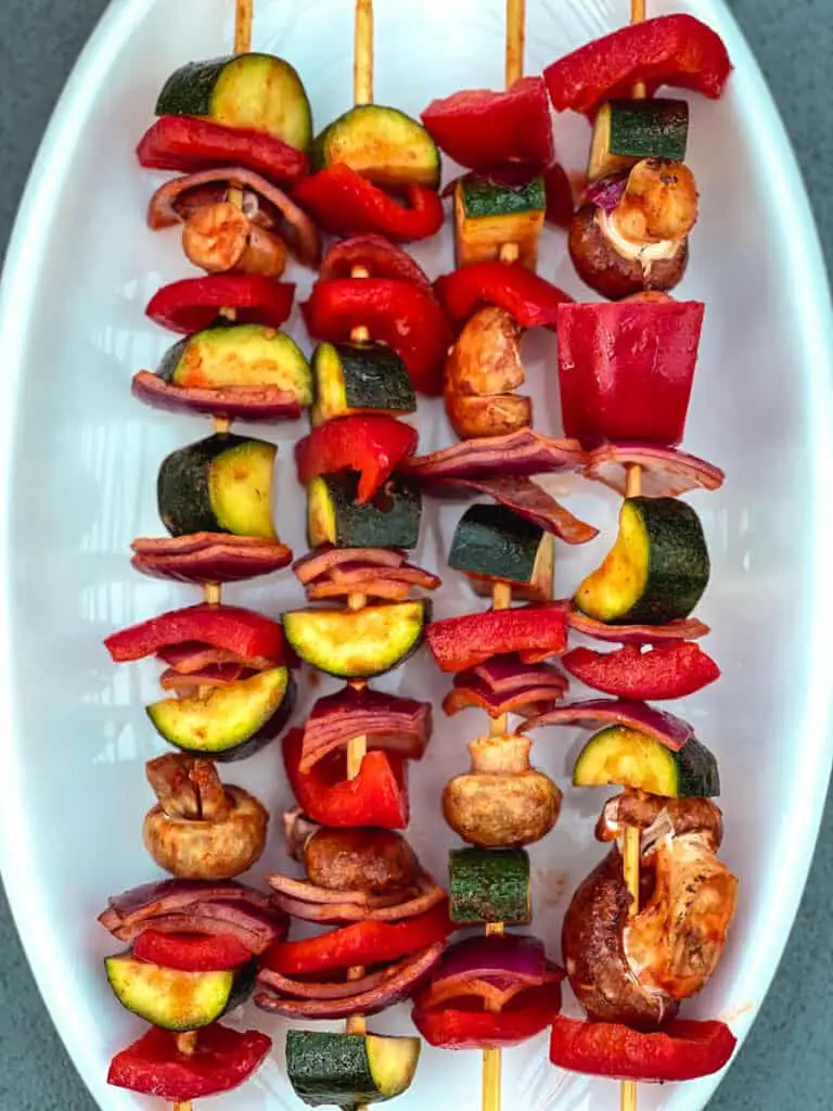 sriracha grilled veggie kabobs