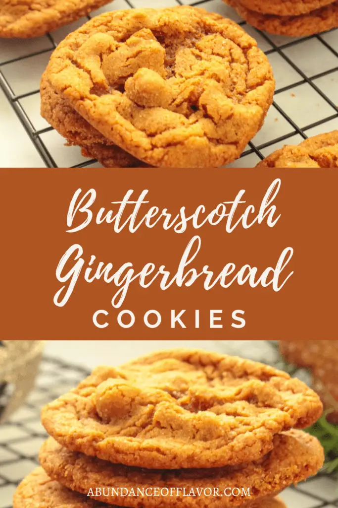 Butterscotch Gingerbread Cookies pin