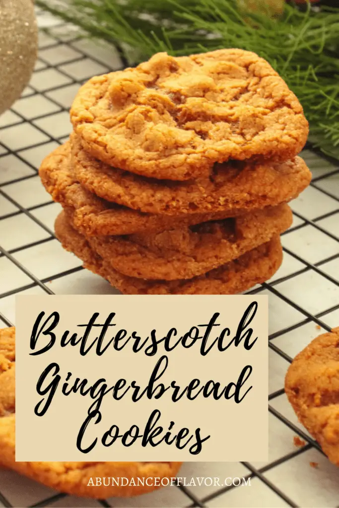 Butterscotch Gingerbread Cookies pin